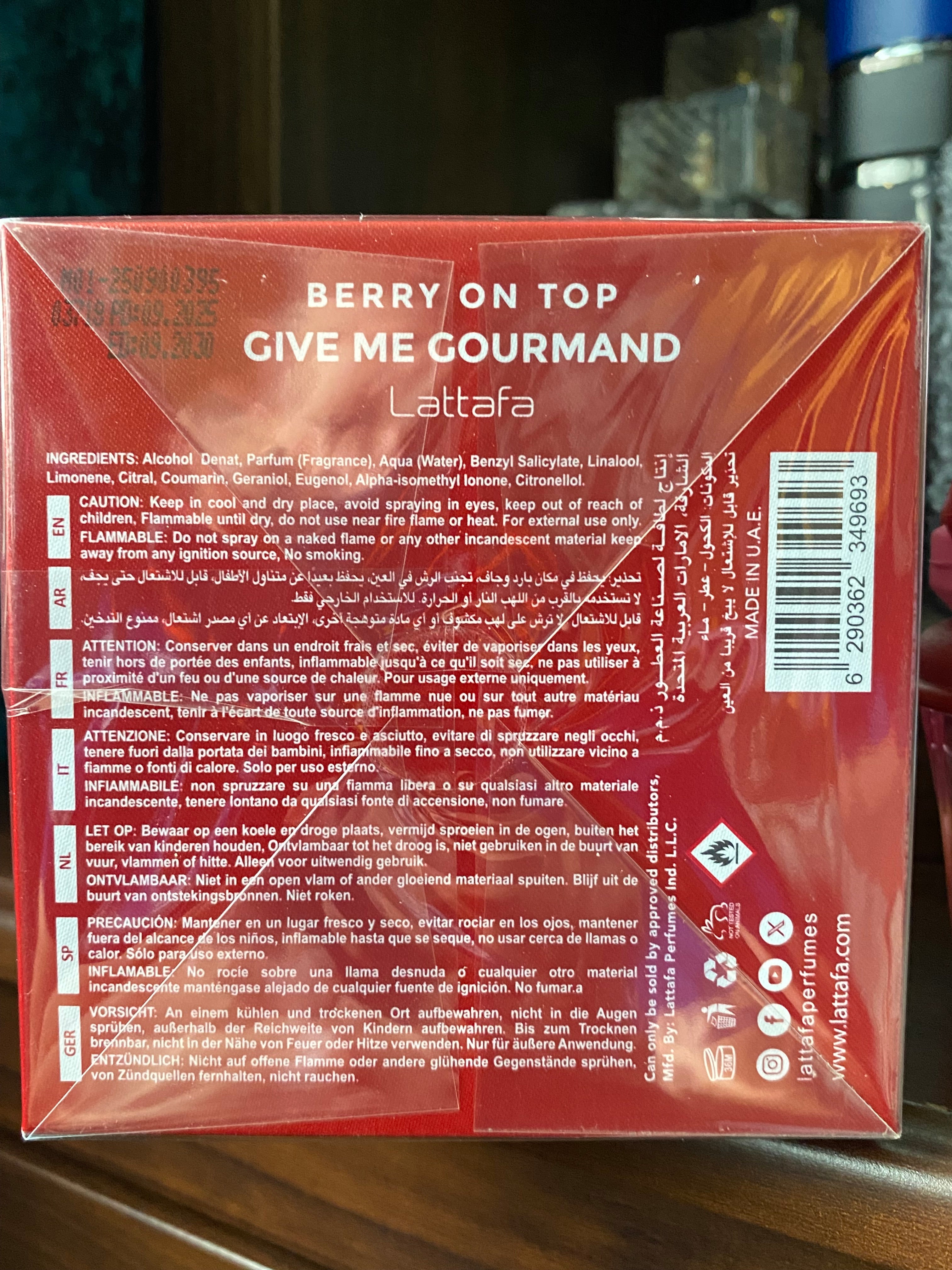 Lattafa Give Me Gourmand - Berry on Top, 75ml