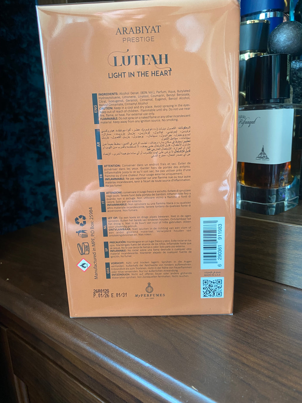 Arabiyat Prestige - Lutfah - Light in the Heart 80ml. Brand New and Sealed.