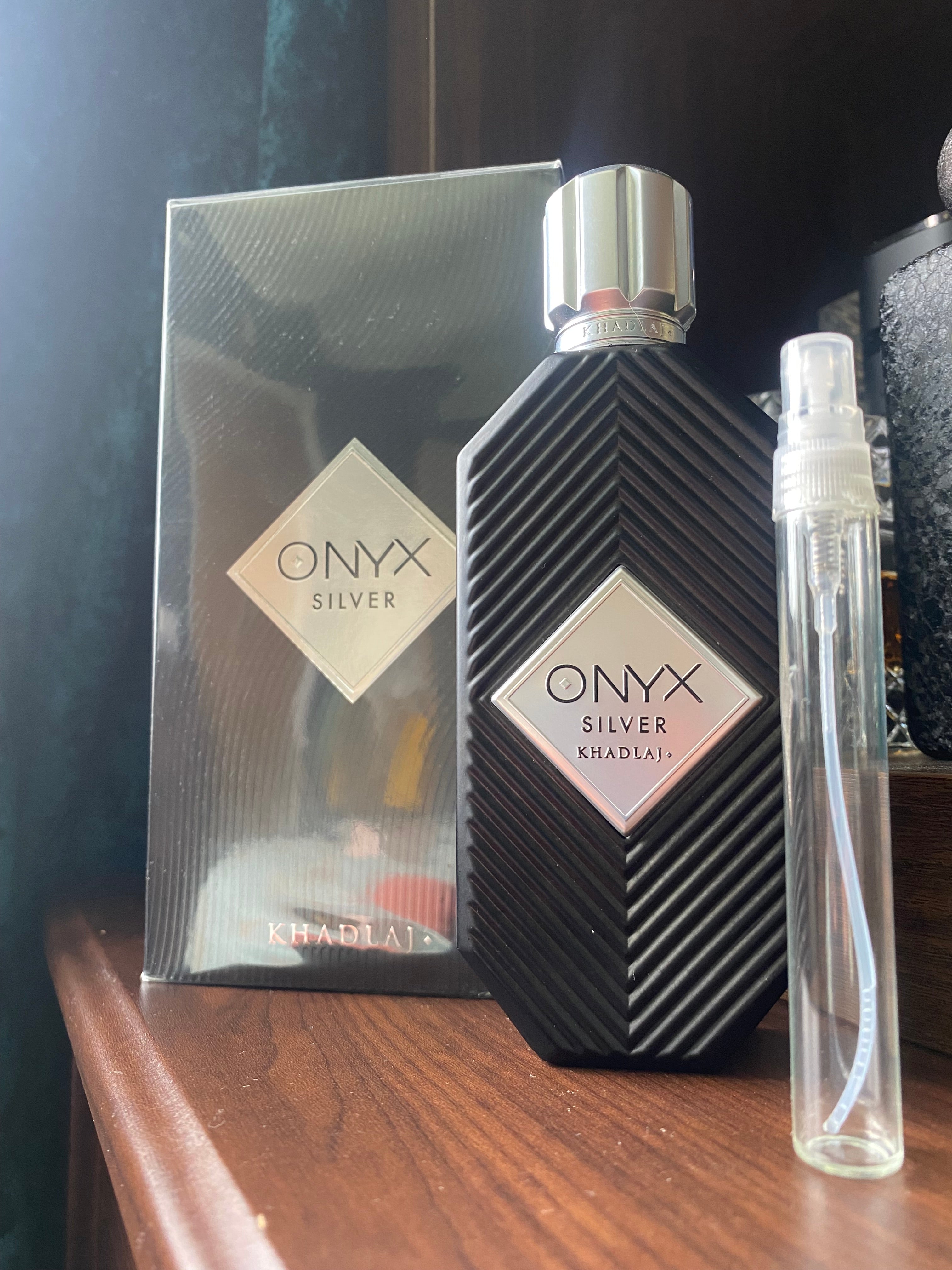 Khadlaj - Onyx Silver. 10ml Decant